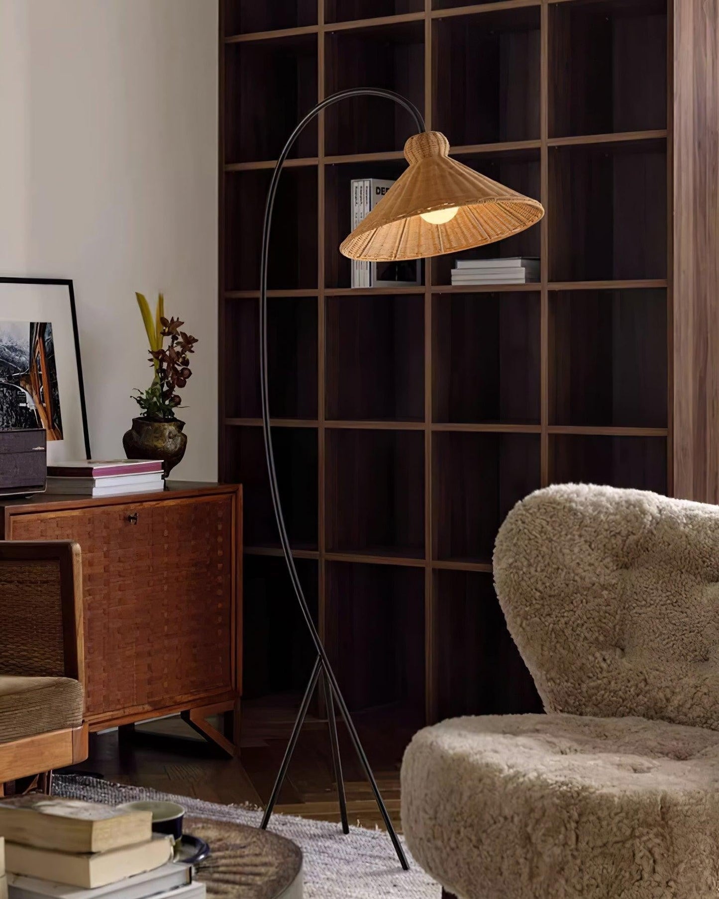 Ravena Woven Rattan Floor Lamp