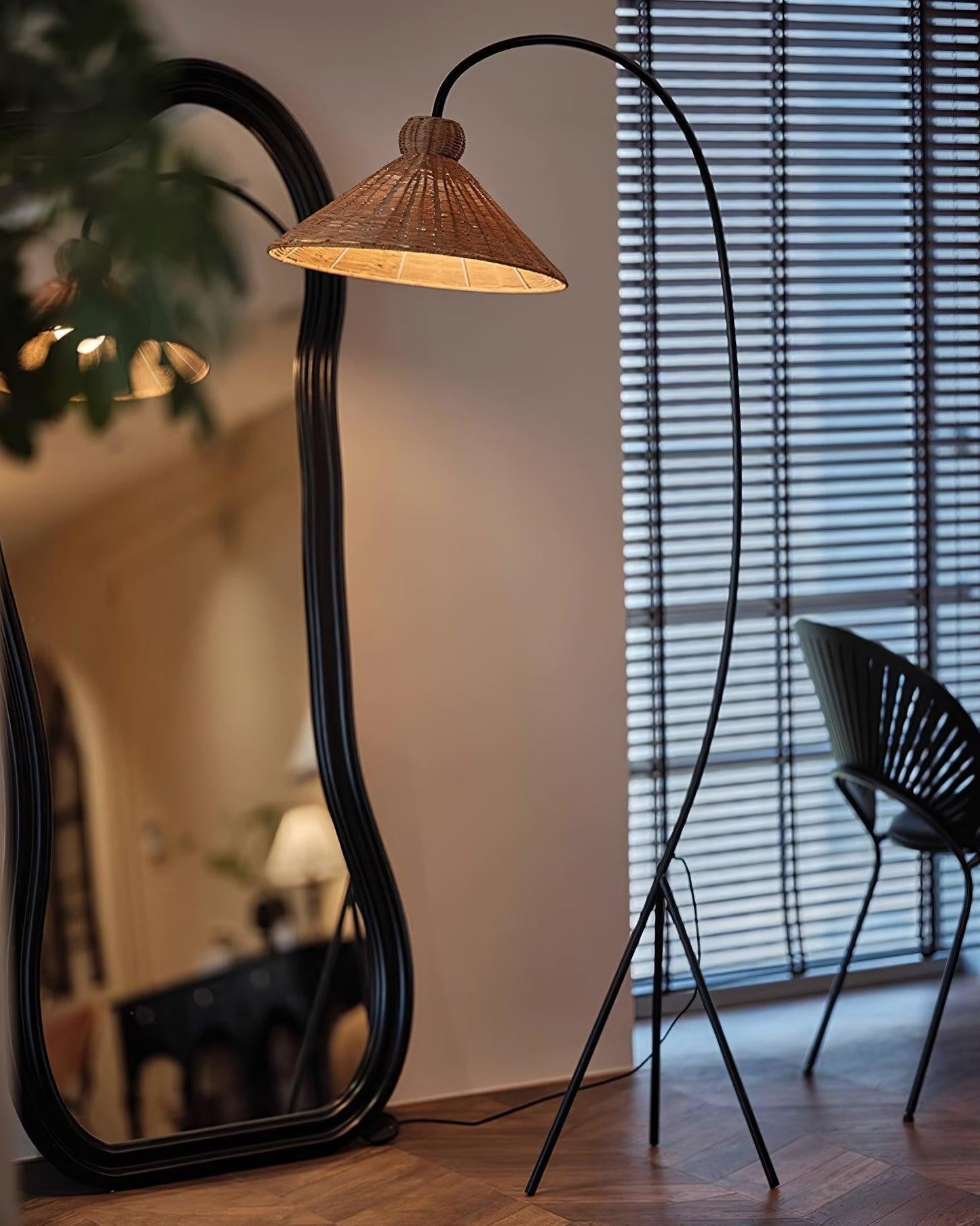 Ravena Woven Rattan Floor Lamp