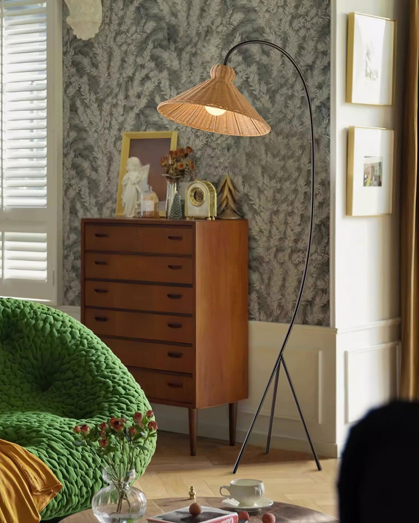Ravena Woven Rattan Floor Lamp