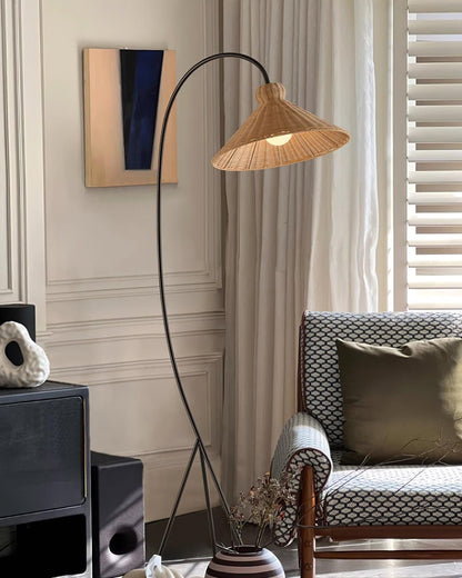 Ravena Woven Rattan Floor Lamp