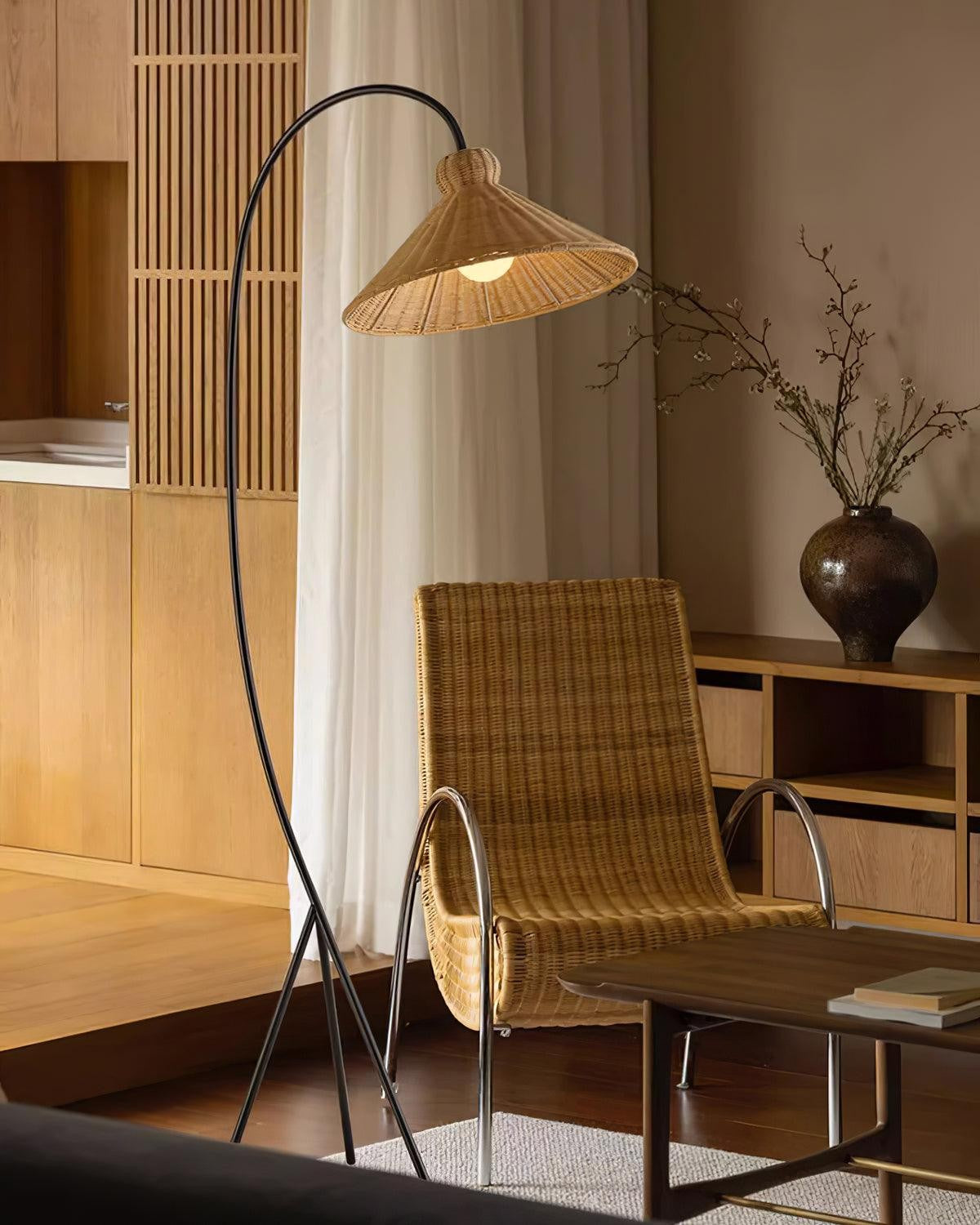 Ravena Woven Rattan Floor Lamp