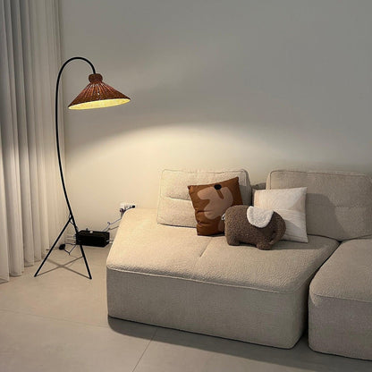 Ravena Woven Rattan Floor Lamp