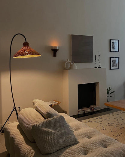 Ravena Woven Rattan Floor Lamp