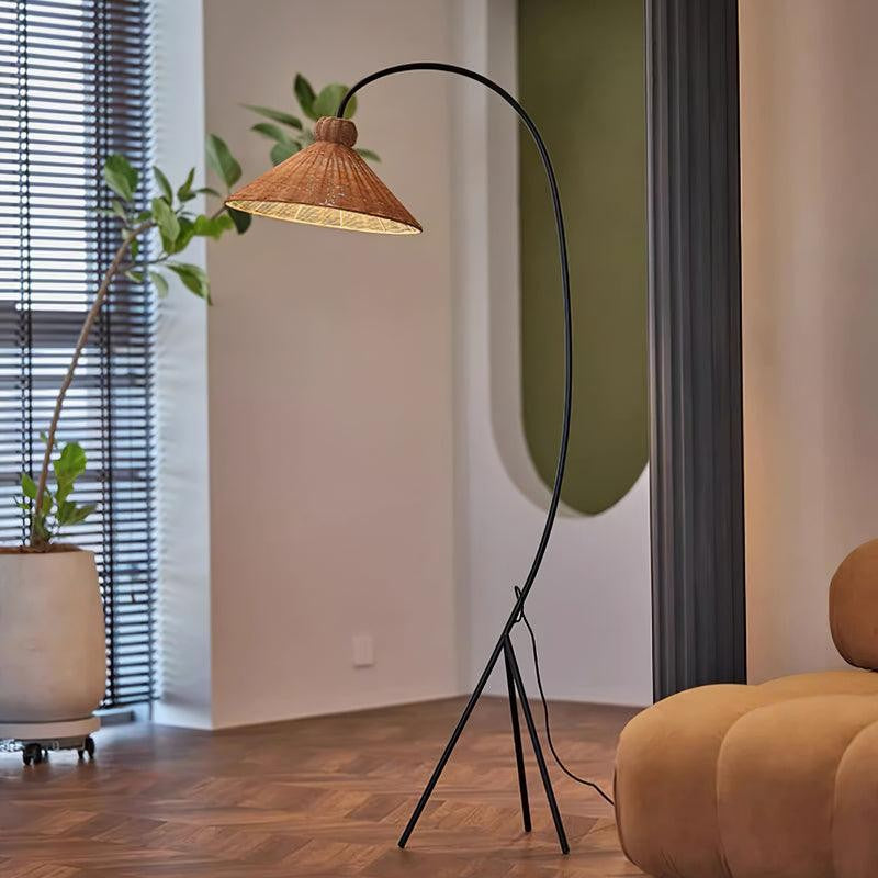 Ravena Woven Rattan Floor Lamp
