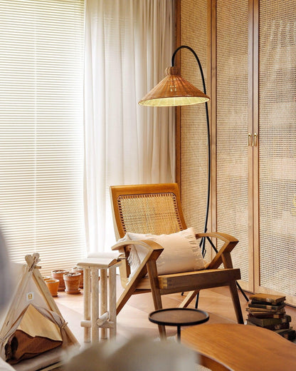 Ravena Woven Rattan Floor Lamp