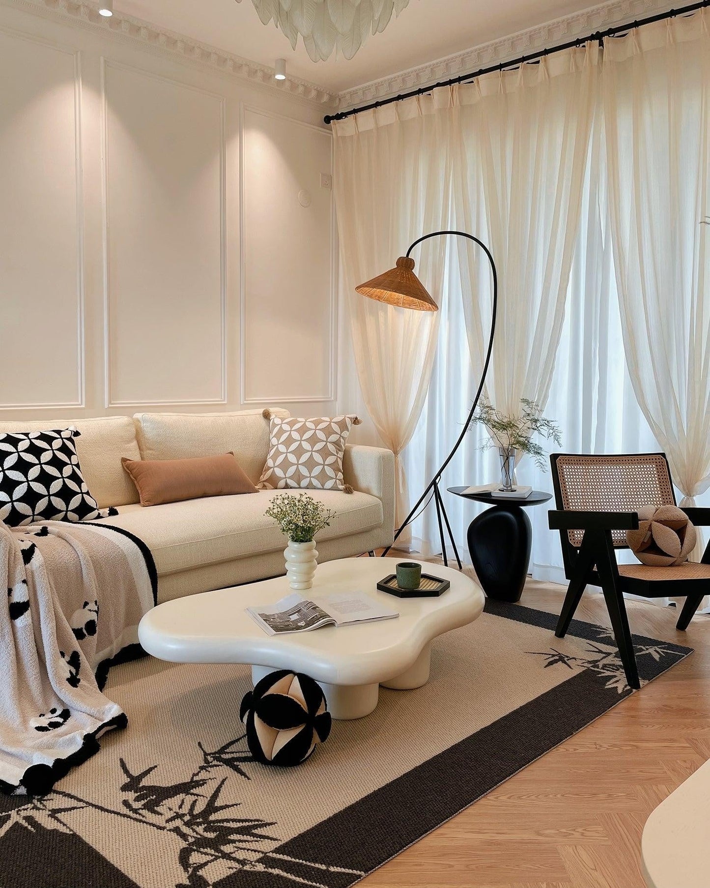 Ravena Woven Rattan Floor Lamp