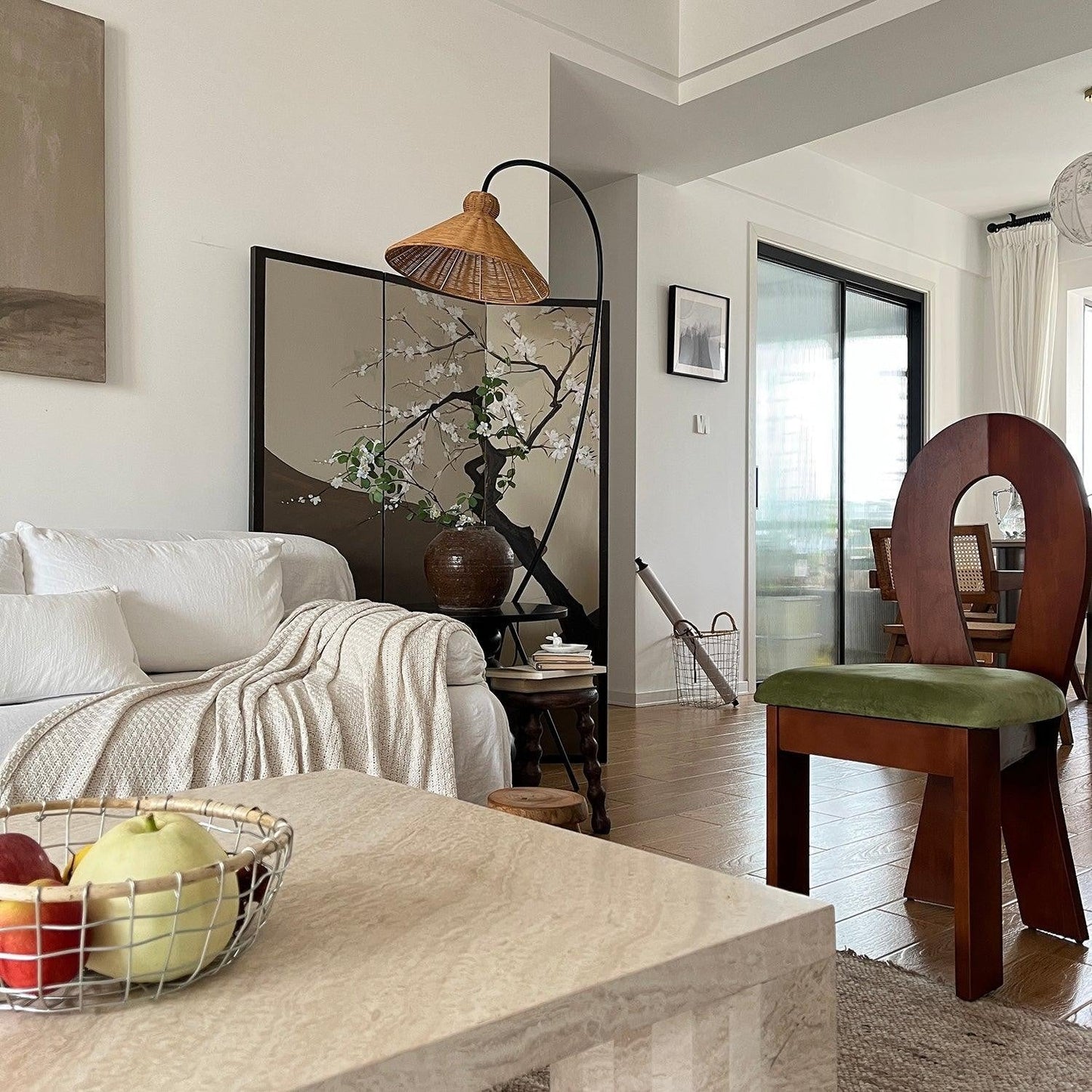 Ravena Woven Rattan Floor Lamp