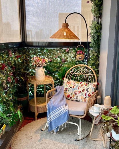 Ravena Woven Rattan Floor Lamp