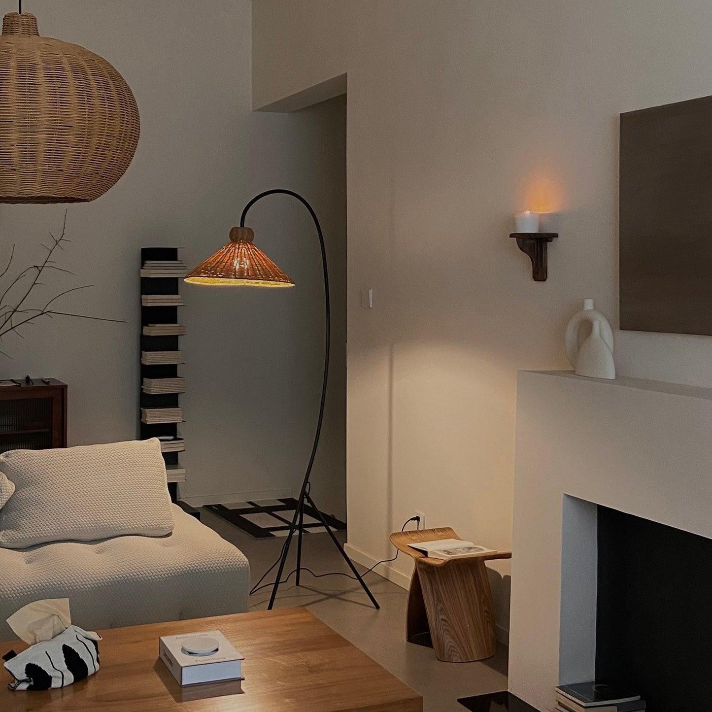 Ravena Woven Rattan Floor Lamp