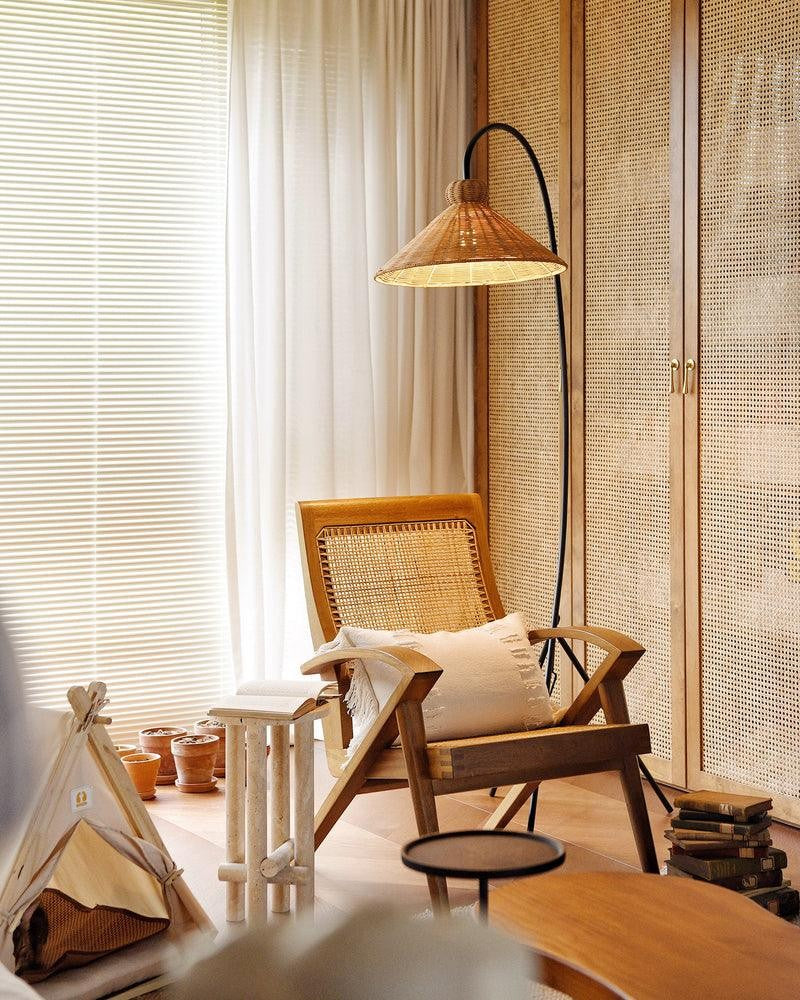 Ravena Woven Rattan Floor Lamp