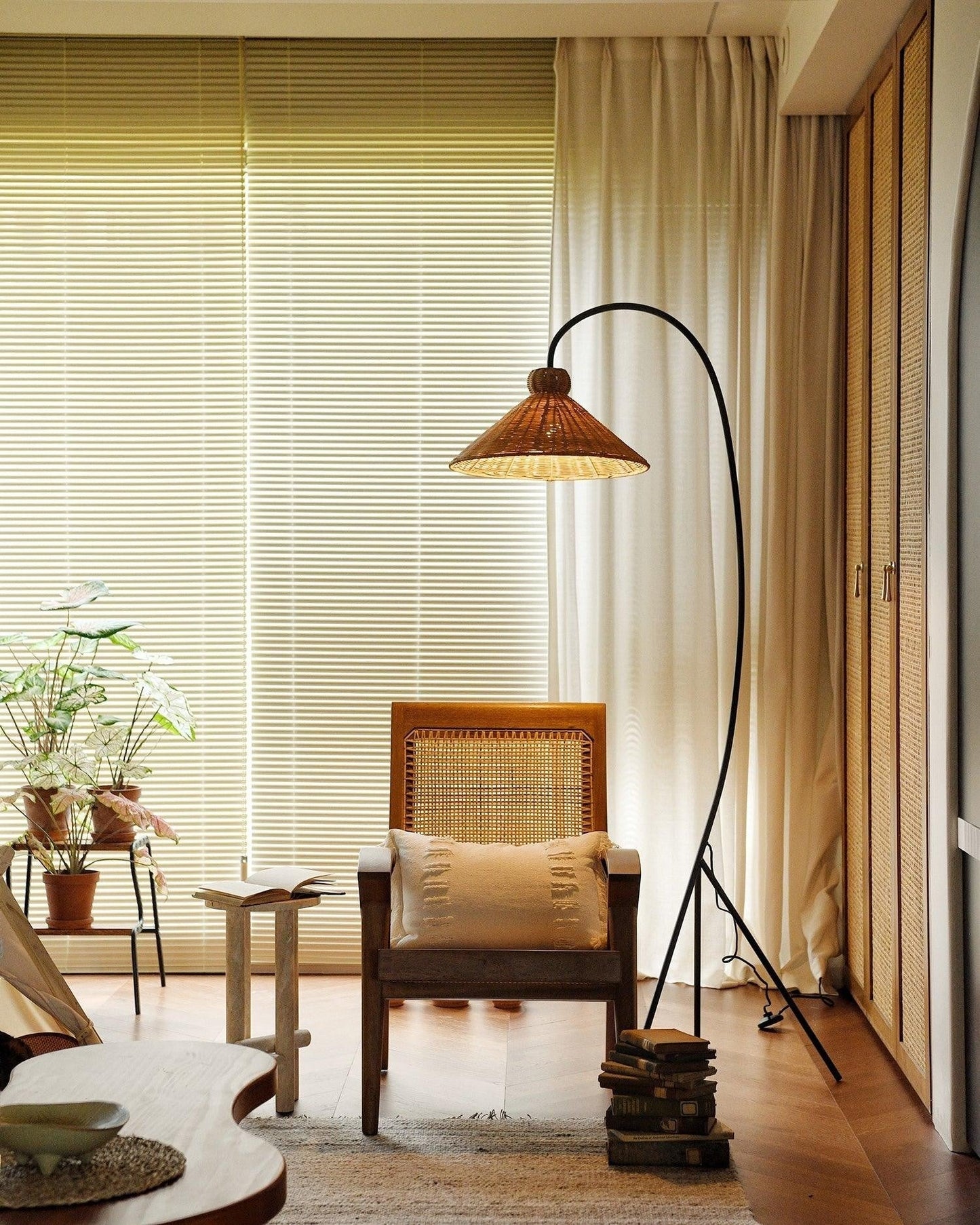 Ravena Woven Rattan Floor Lamp