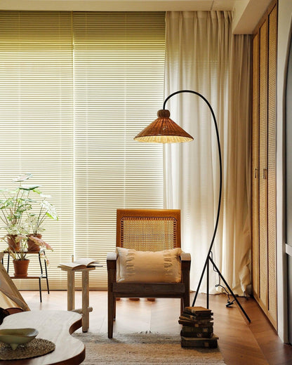 Ravena Woven Rattan Floor Lamp