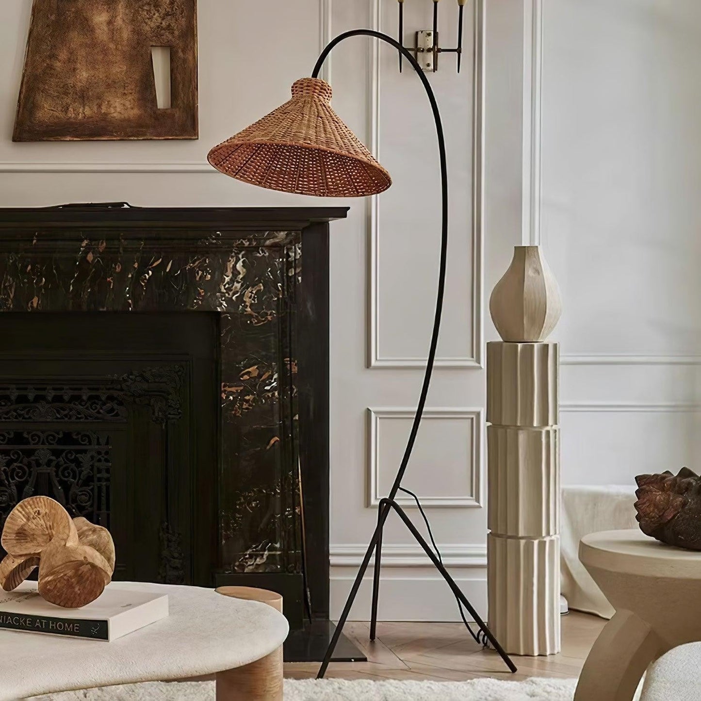 Ravena Woven Rattan Floor Lamp