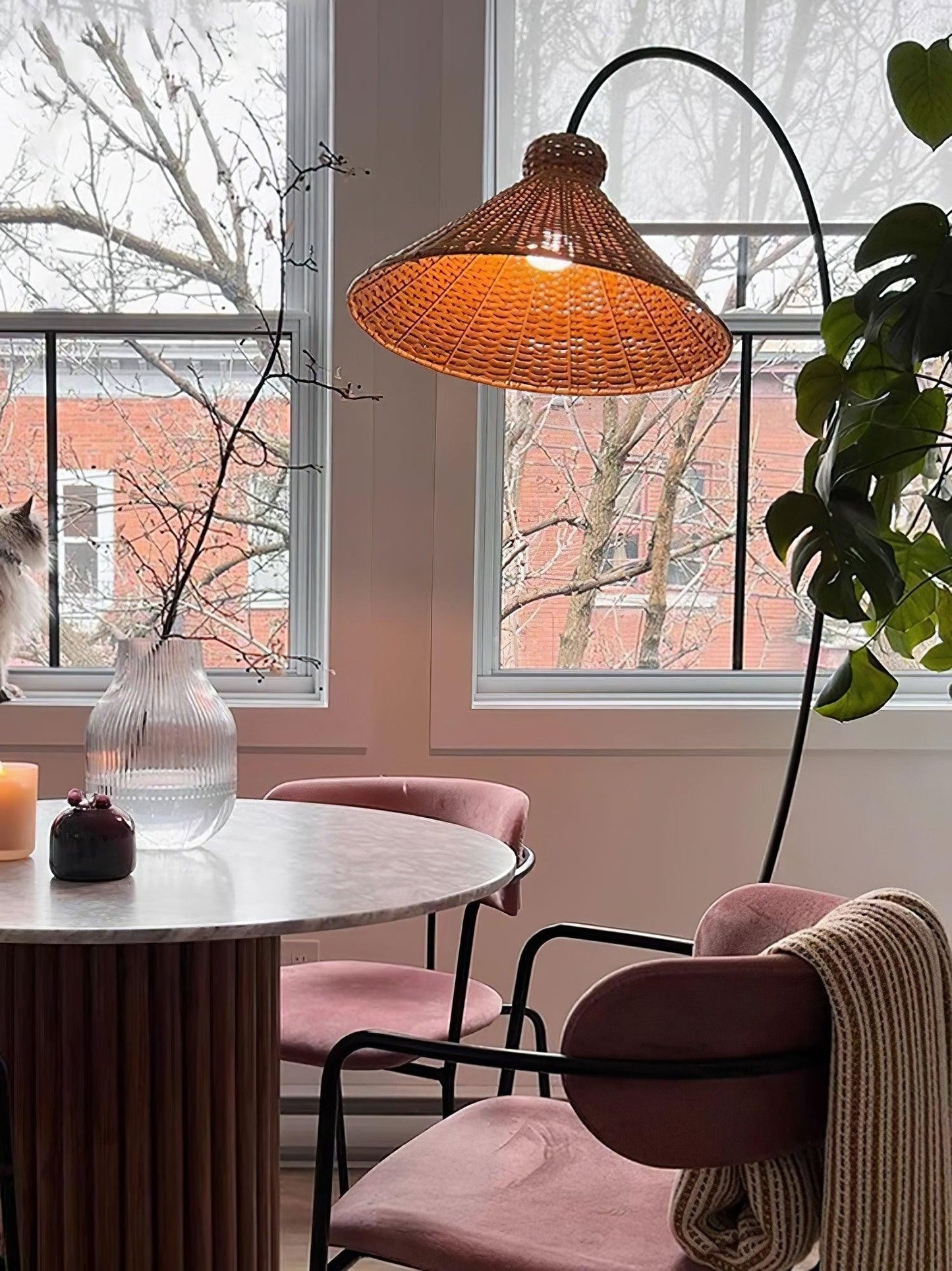 Ravena Woven Rattan Floor Lamp