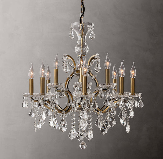 Regency Crystal Scroll Chandelier