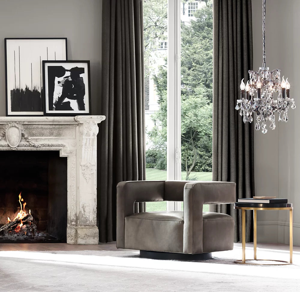 Regency Crystal Scroll Chandelier