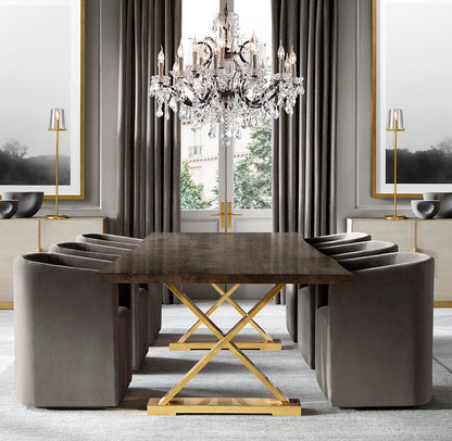 Regency Crystal Scroll Chandelier