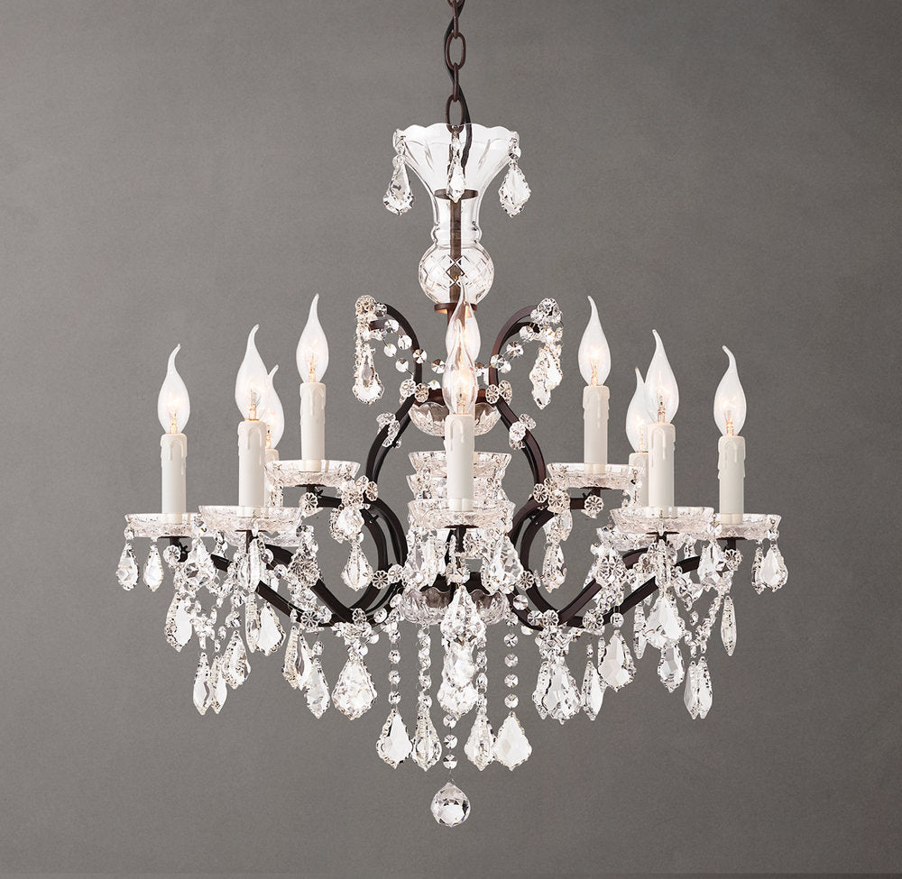 Regency Crystal Scroll Chandelier