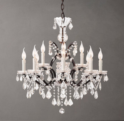Regency Crystal Scroll Chandelier