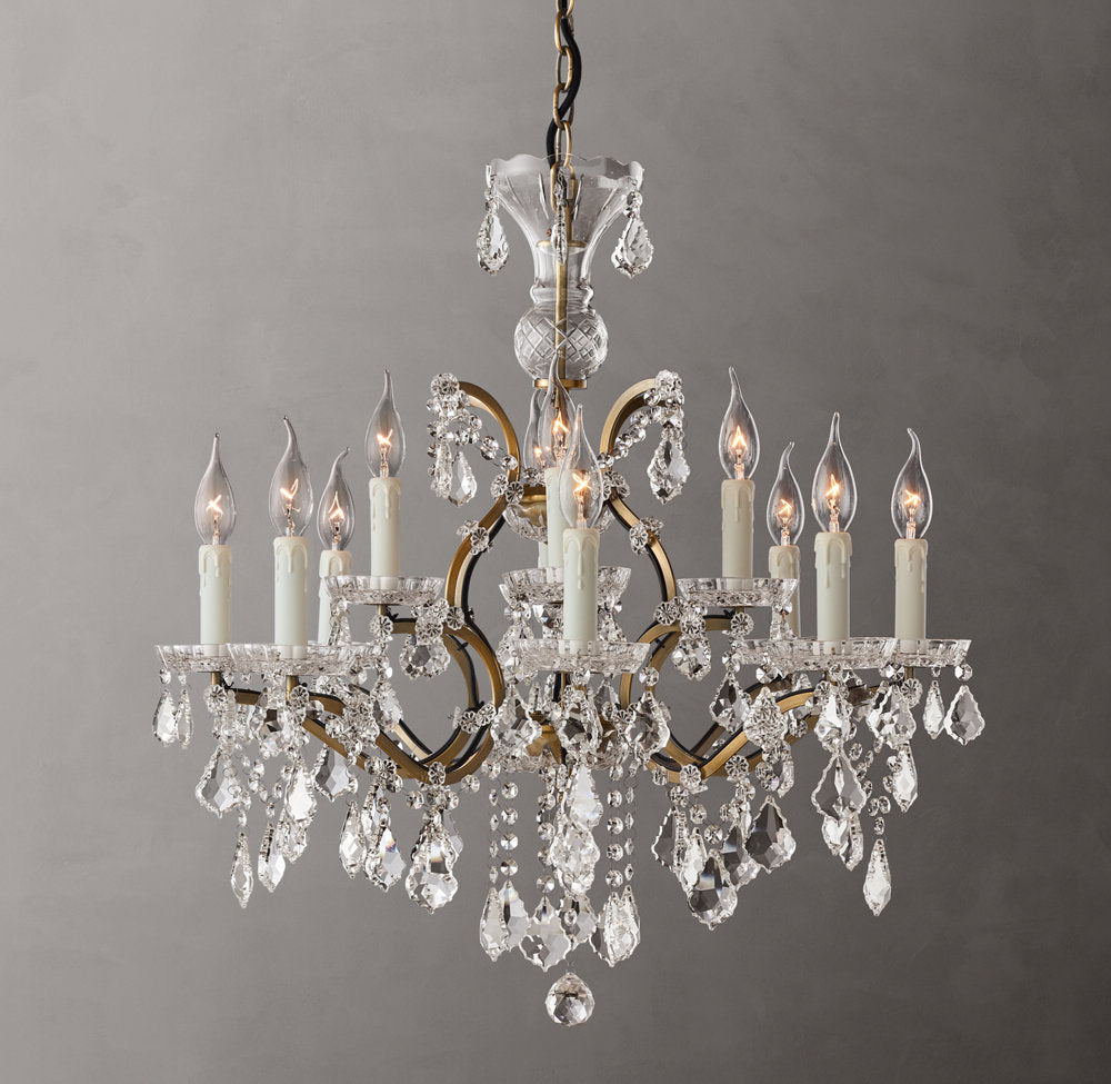 Regency Crystal Scroll Chandelier