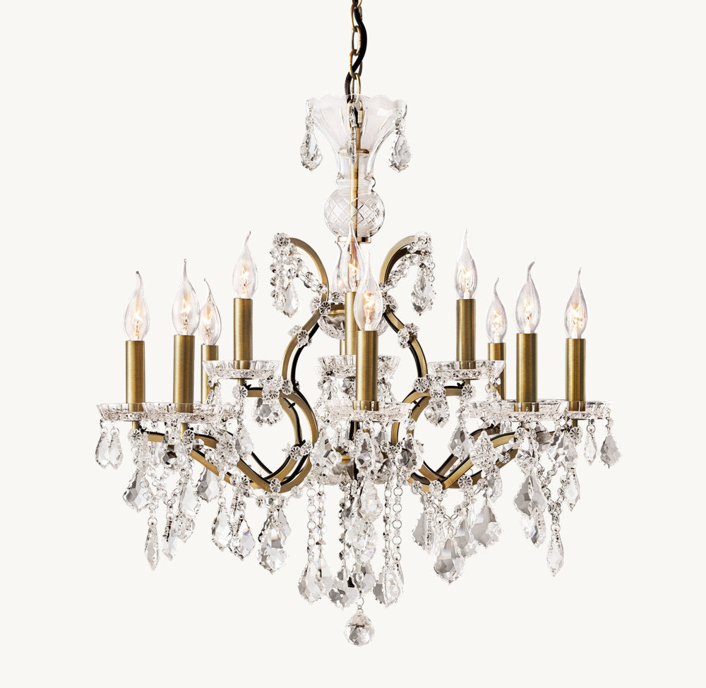 Regency Crystal Scroll Chandelier