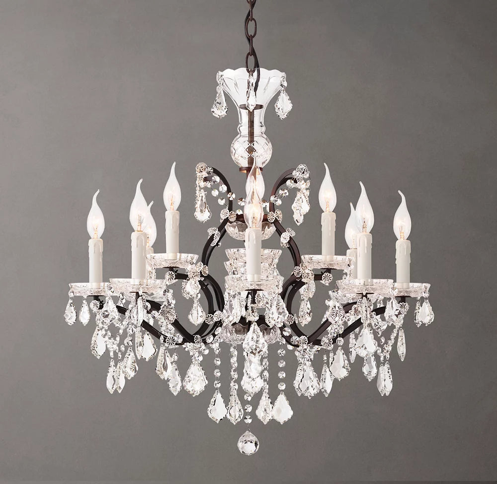Regency Crystal Scroll Chandelier