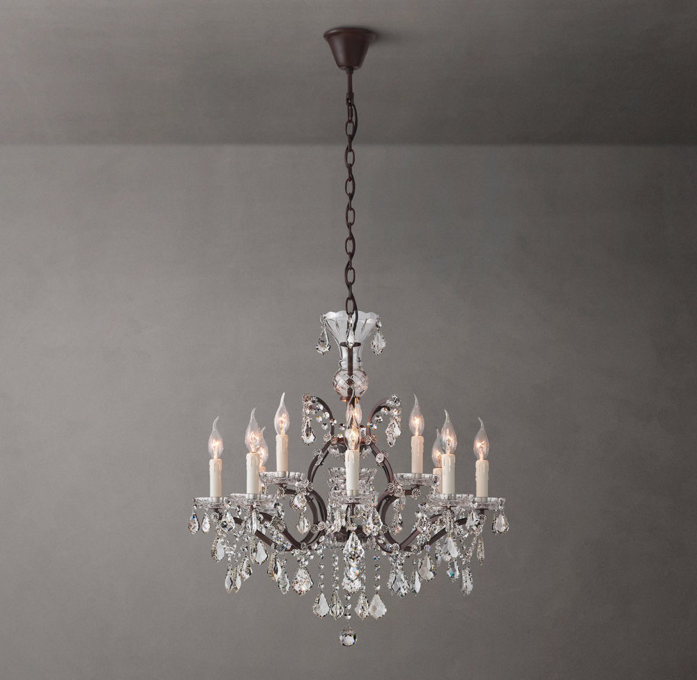 Regency Crystal Scroll Chandelier