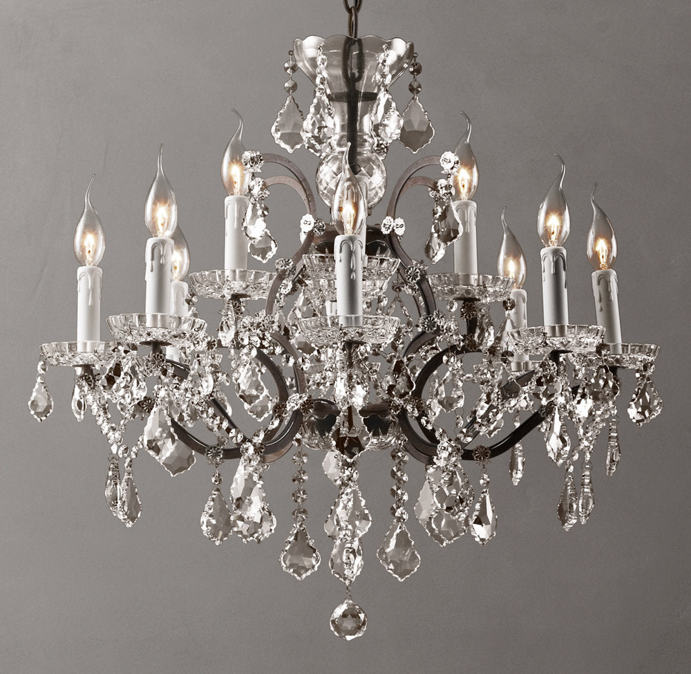 Regency Crystal Scroll Chandelier