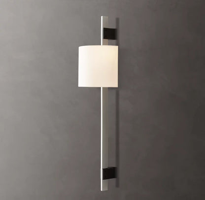 Riveted Brass Linen Column Sconce