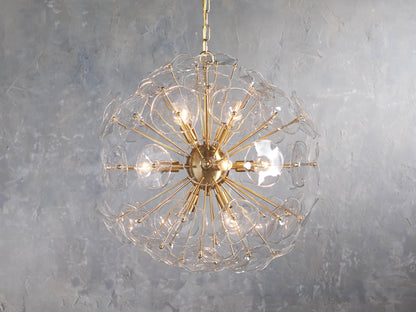 Sculpted Glass Blossom Chandelier