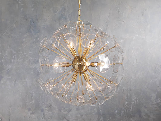 Sculpted Glass Blossom Chandelier