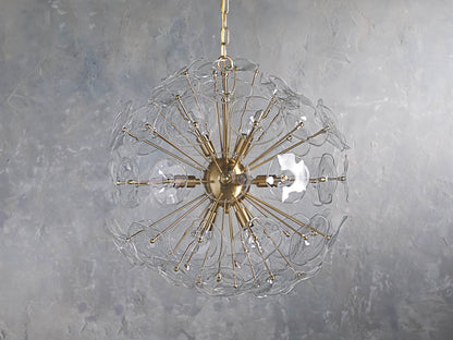 Sculpted Glass Blossom Chandelier