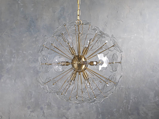 Sculpted Glass Blossom Chandelier