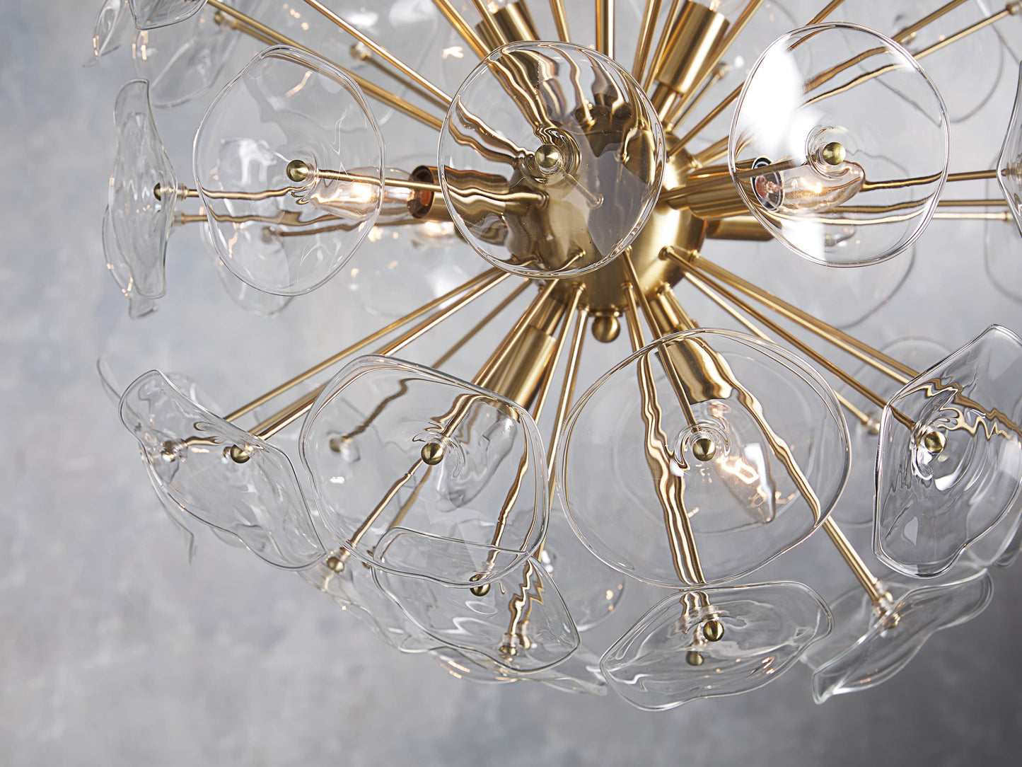 Sculpted Glass Blossom Chandelier