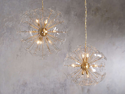 Sculpted Glass Blossom Chandelier