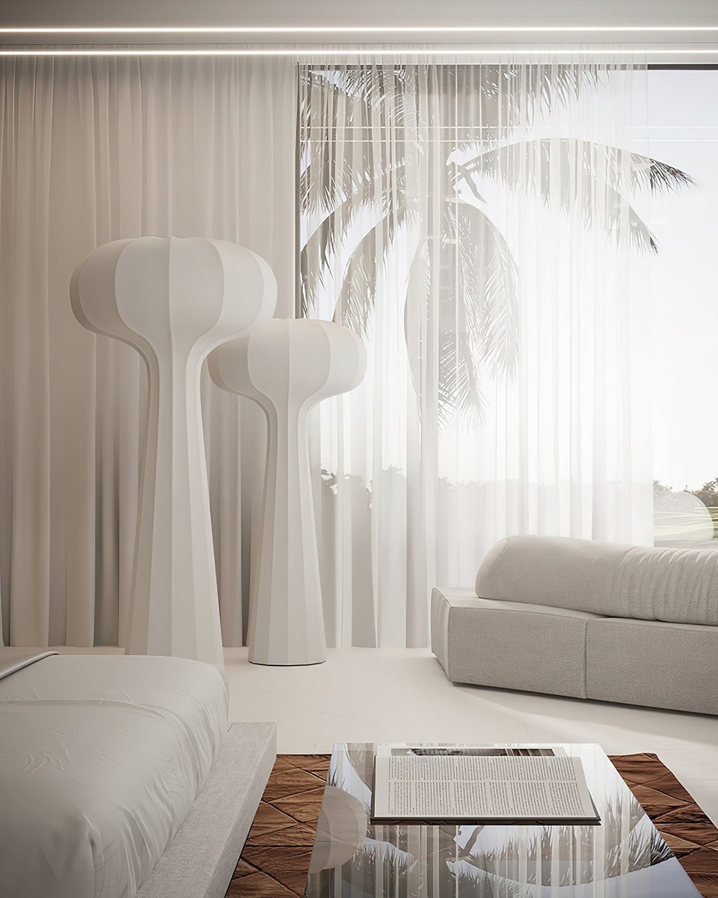 Serena Silk Halo Floor Lamp