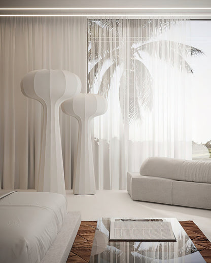 Serena Silk Halo Floor Lamp