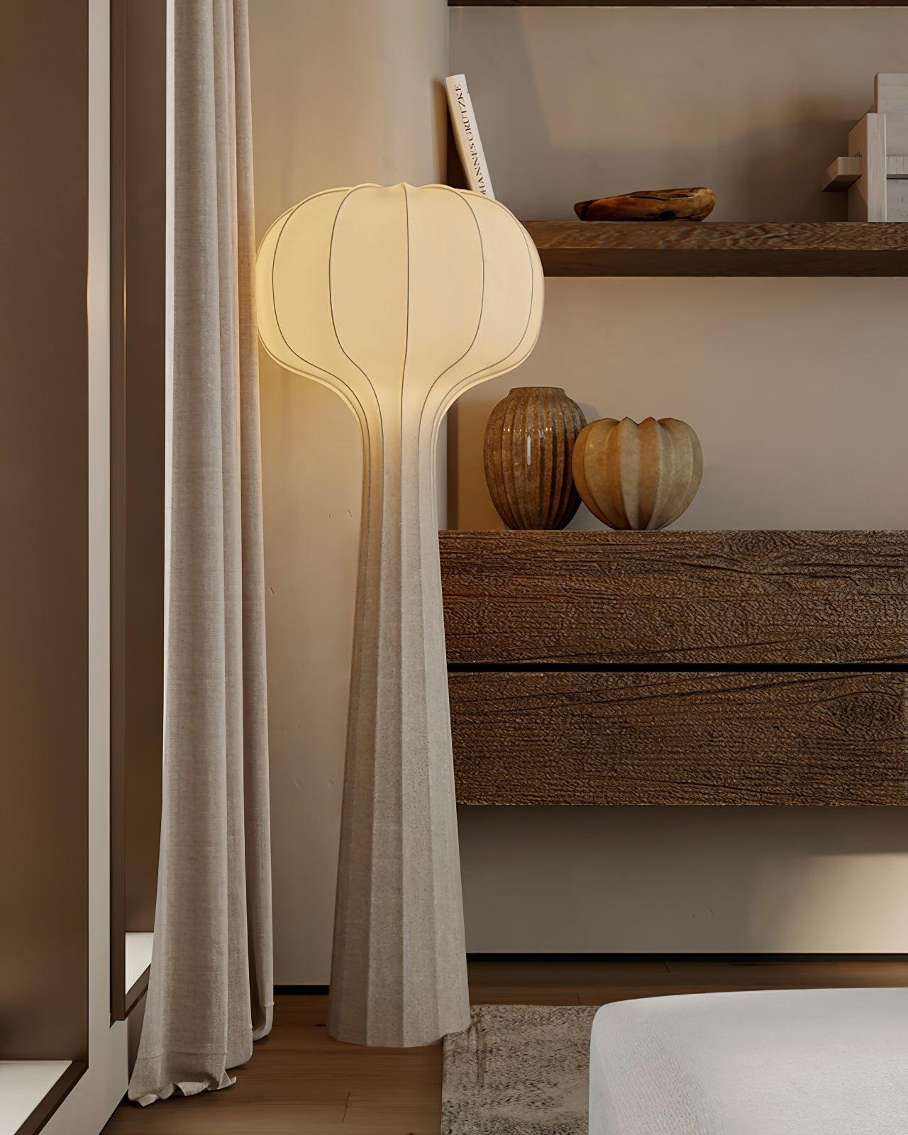 Serena Silk Halo Floor Lamp