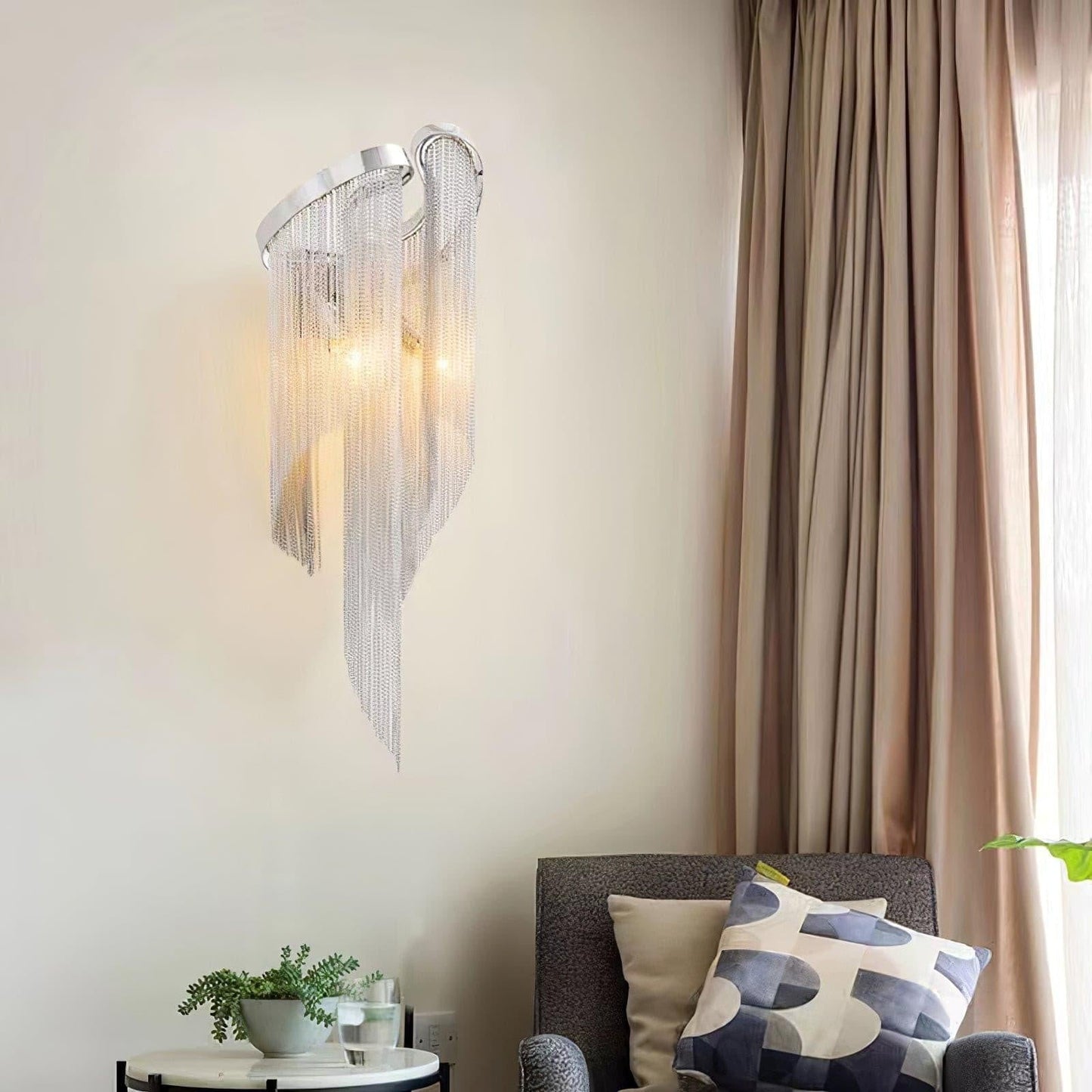 Silvara Chain Tassel Wall Light