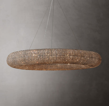 Smoke Crystal Garland Halo Chandelier