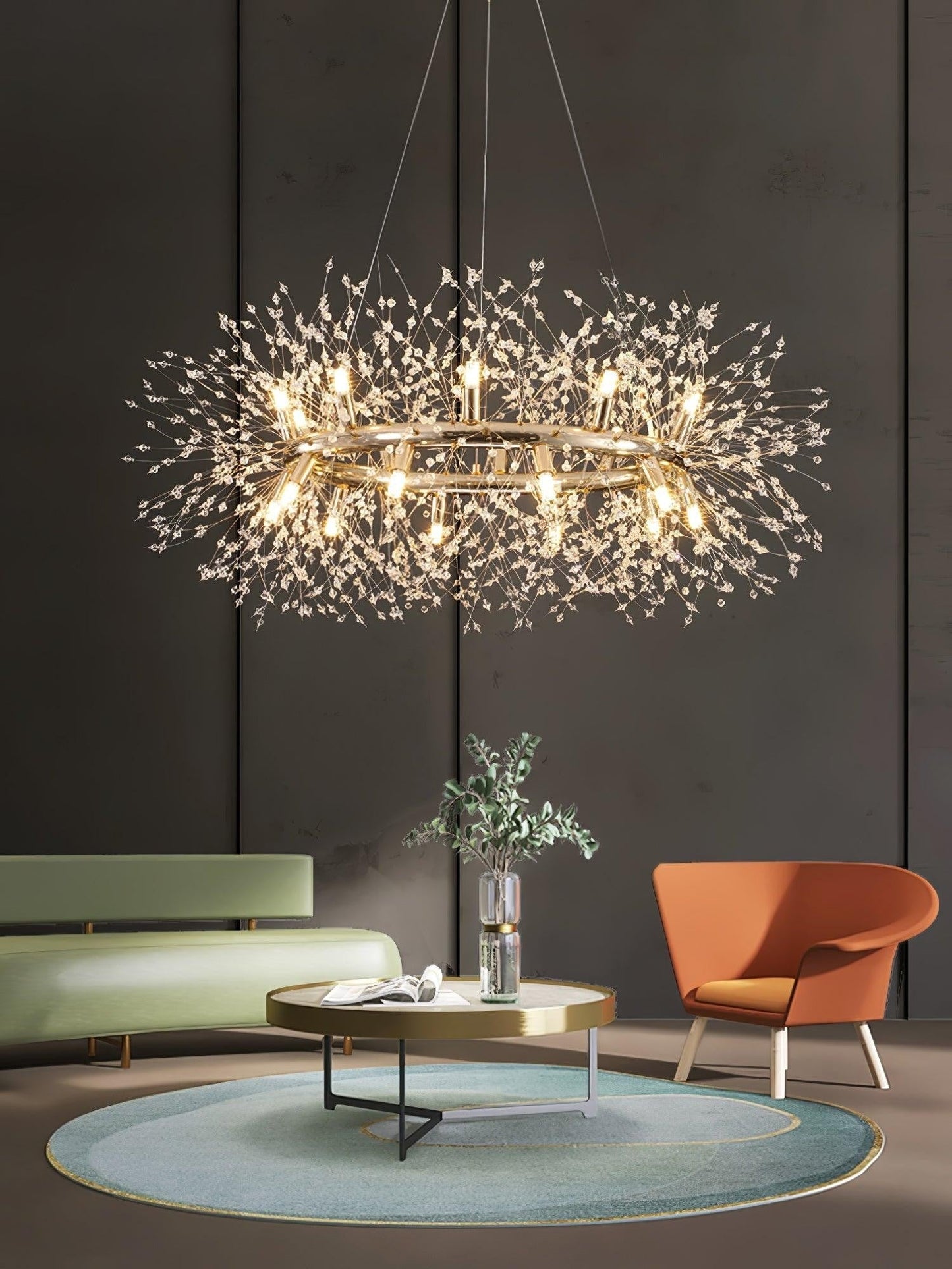 Solara Crystal Burst Chandelier