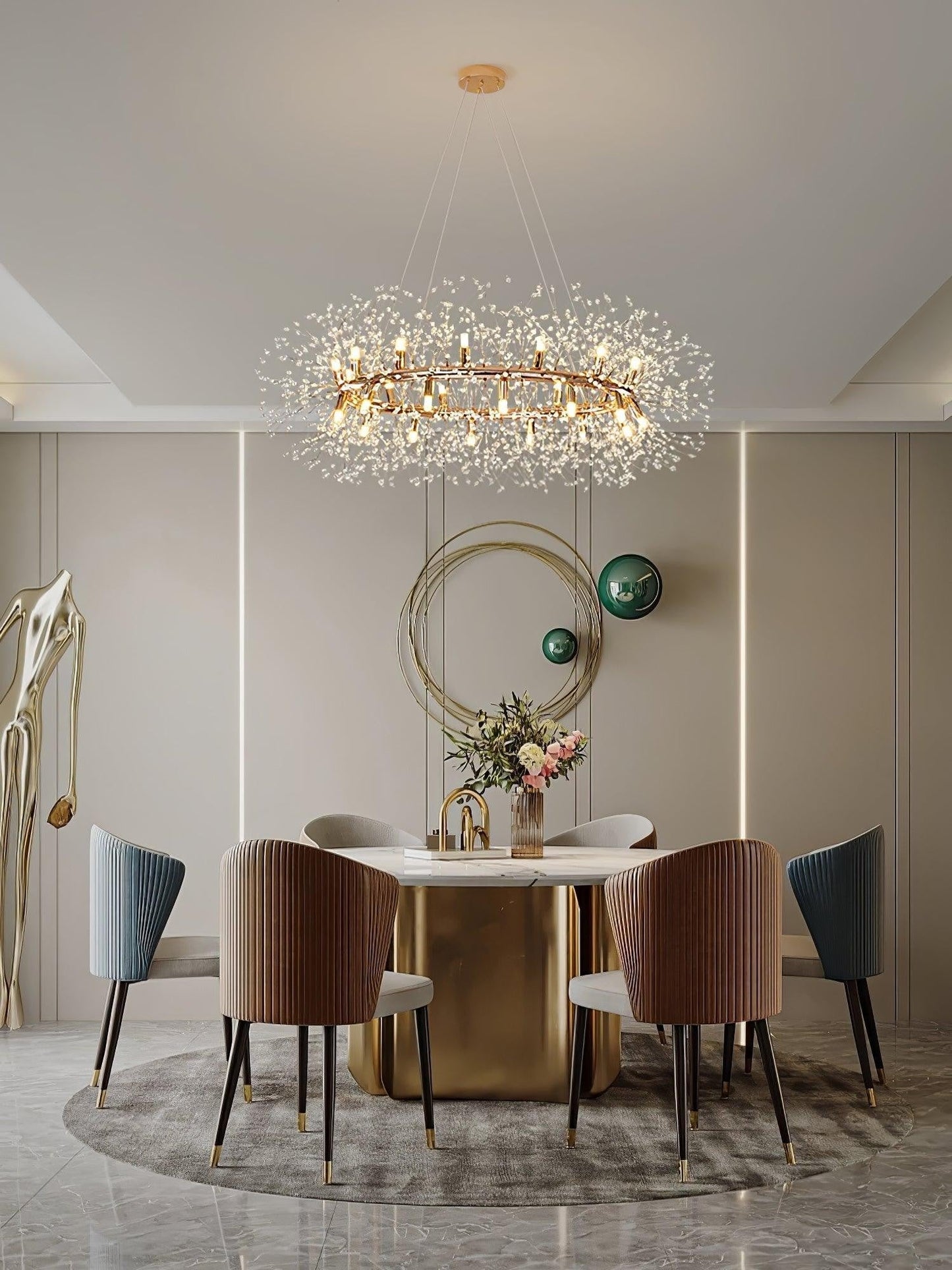 Solara Crystal Burst Chandelier