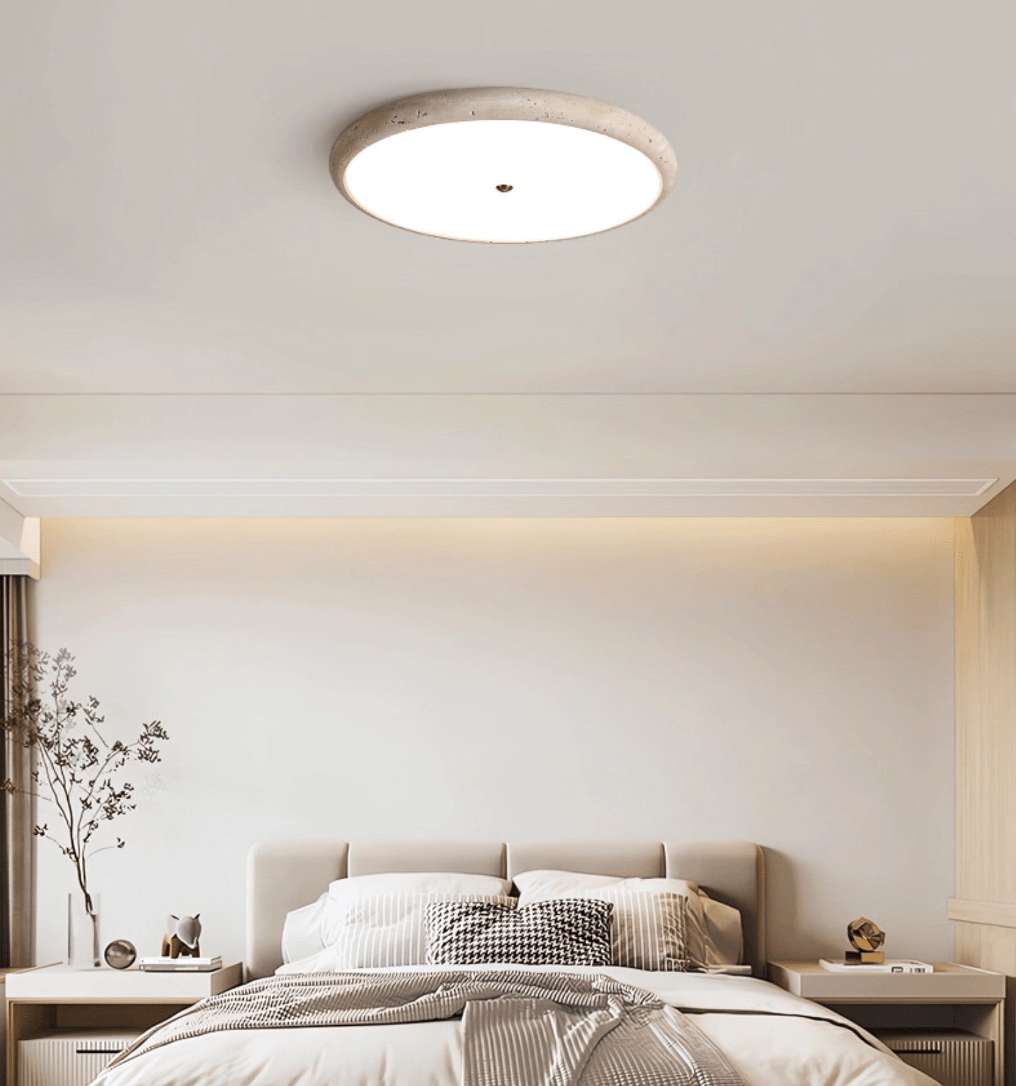 Travara Stone Halo Ceiling Light