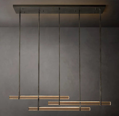 Triple Crystal Beam LED Chandelier