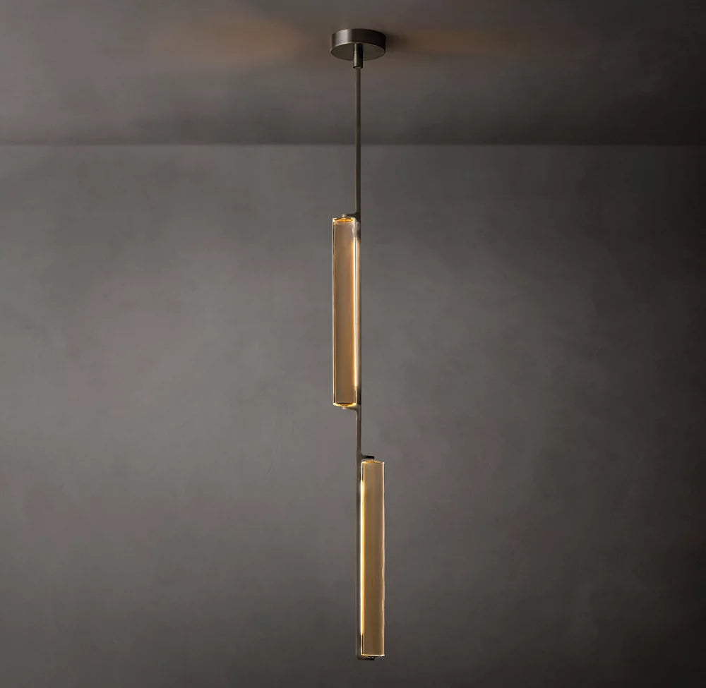 Twin Crystal Prism LED Pendant