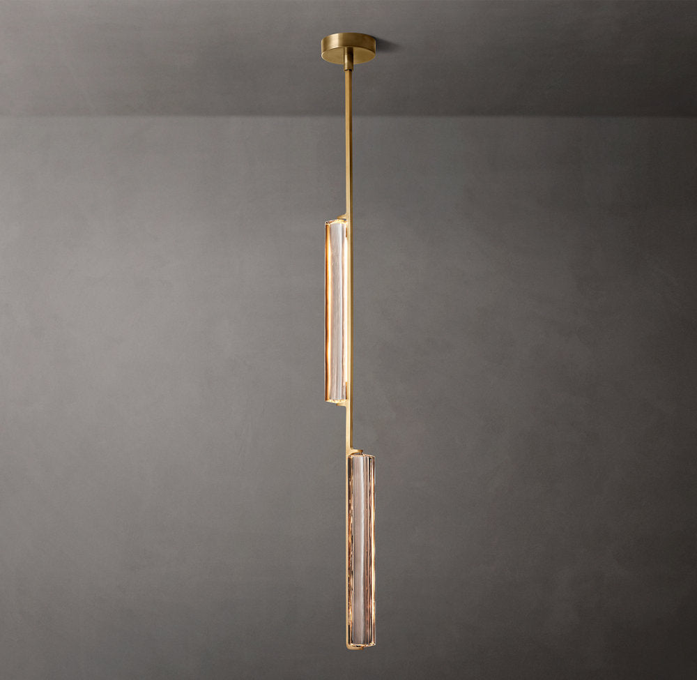 Twin Crystal Prism LED Pendant