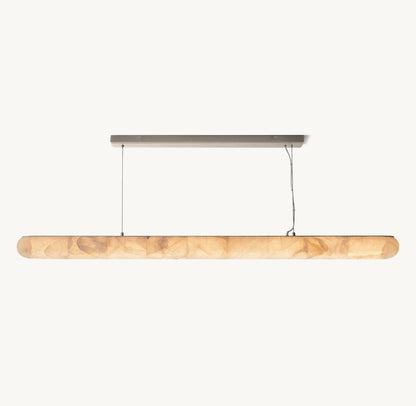 Ultra-Warm Calcite Beam Chandelier