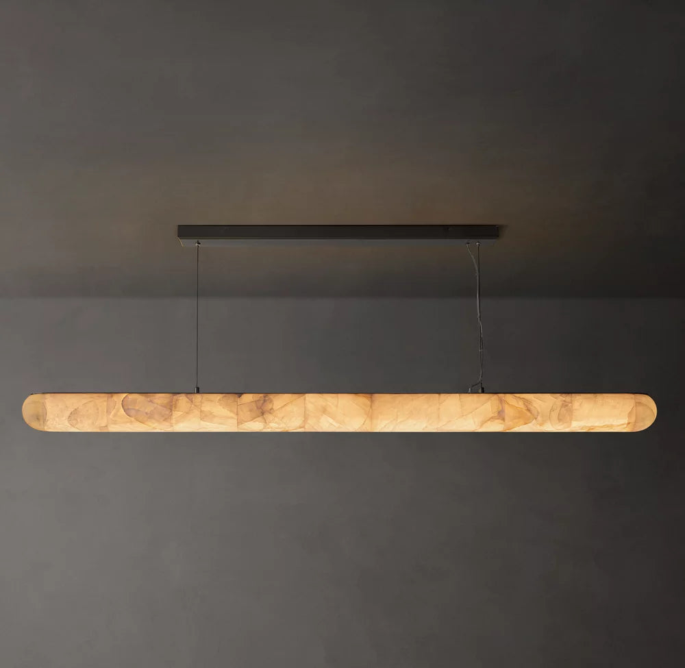 Ultra-Warm Calcite Beam Chandelier