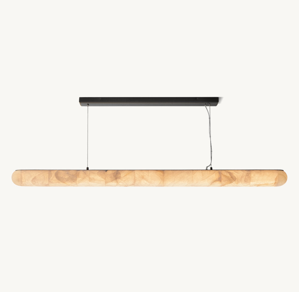 Ultra-Warm Calcite Beam Chandelier