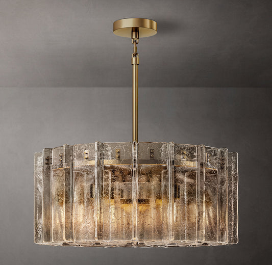 Virelle Rippled Smoke Glass Chandelier